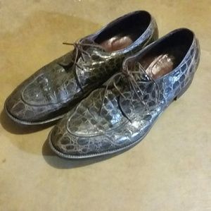 Vintage 1940s/50s Alligator Crocodile dress shoes